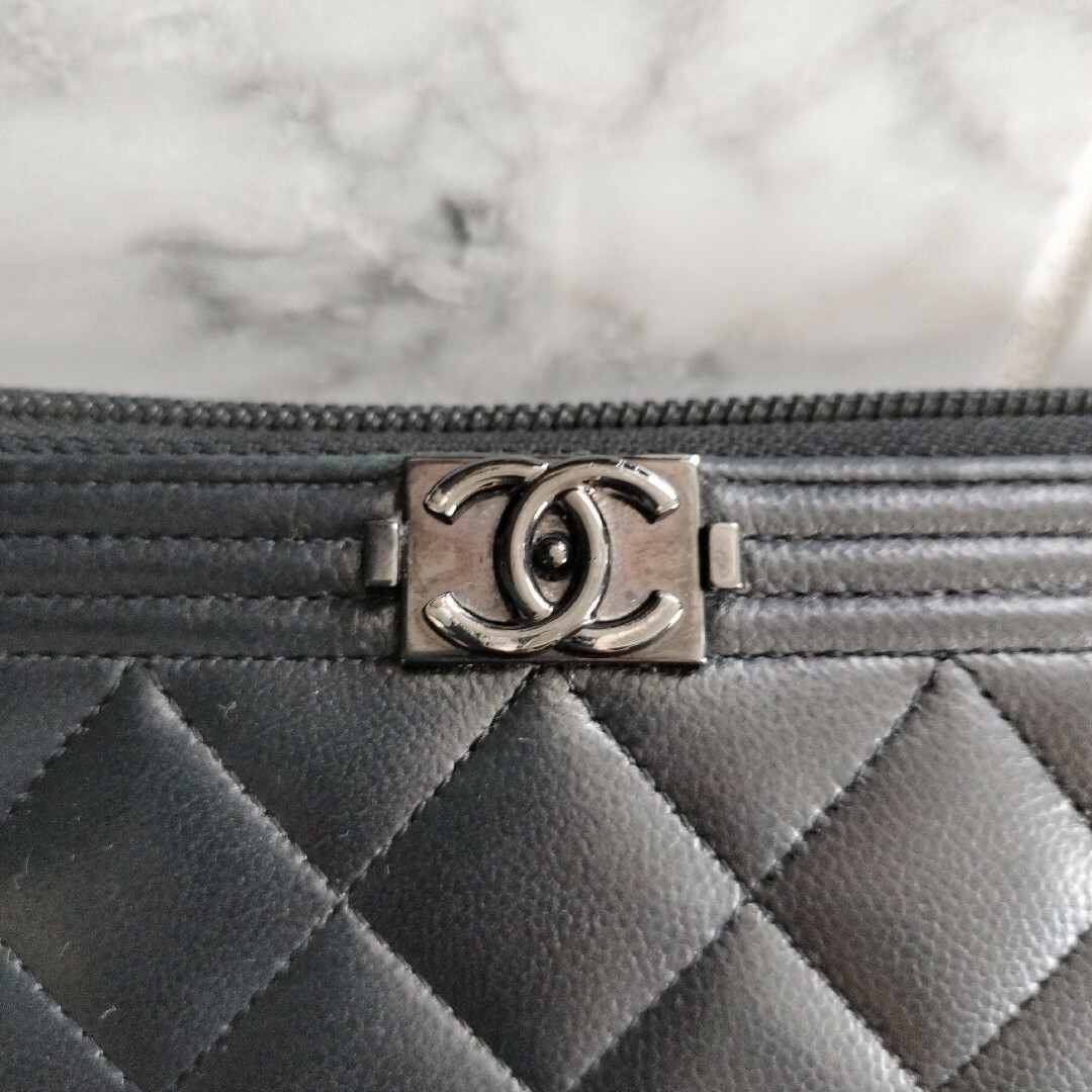CHANEL - CHANEL ボーイシャネル ラウンドファスナー 長財布 CHANEL - CHANEL ボーイシャネル ラウンドファスナー 長財布