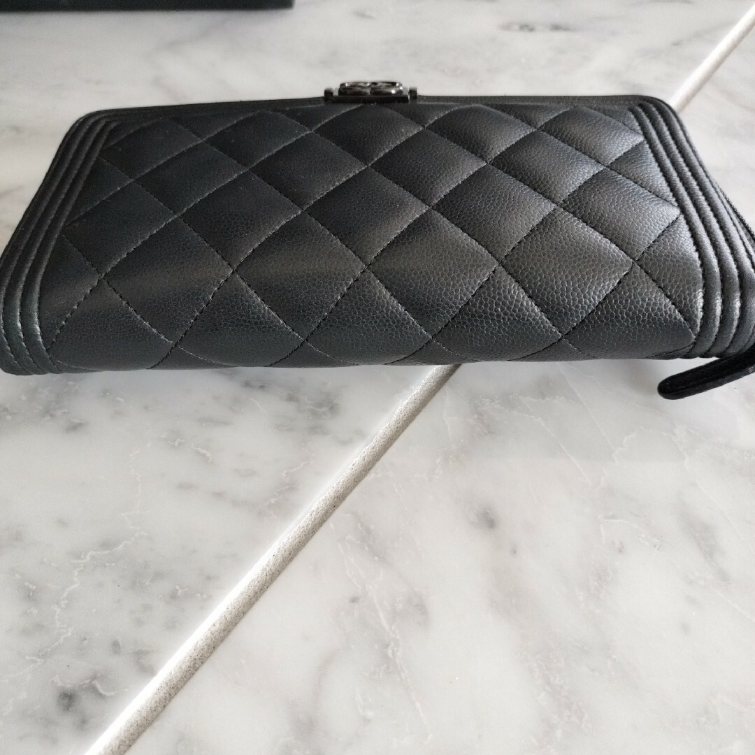 CHANEL - CHANEL ボーイシャネル ラウンドファスナー 長財布 CHANEL - CHANEL ボーイシャネル ラウンドファスナー 長財布