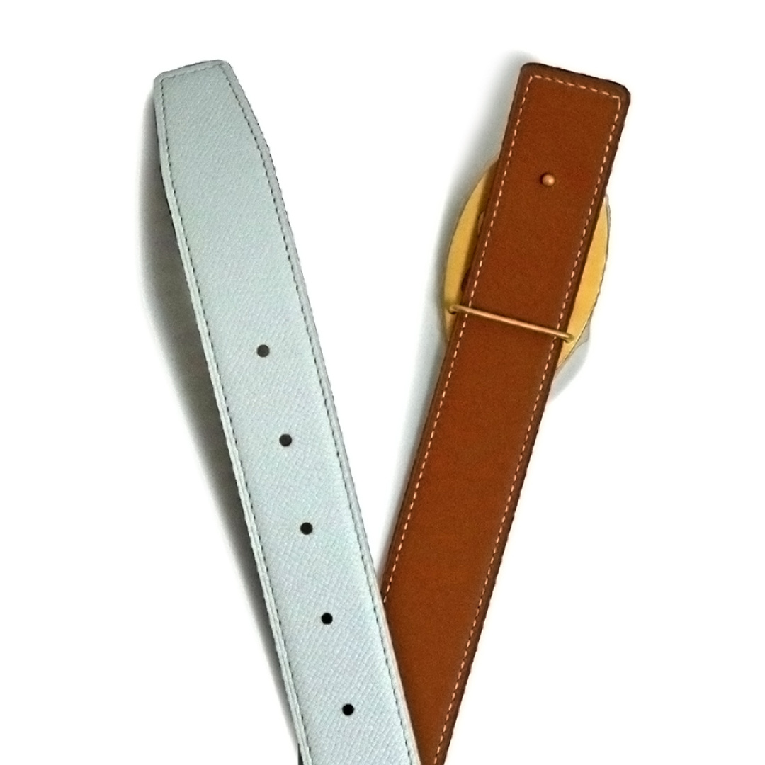 HERMES - エルメス ダブルH リバーシブル ベルト #85 ヴォー HERMES - エルメス ダブルH リバーシブル ベルト #85 ヴォー