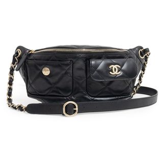 CHANEL(ボディバッグ/ウエストポーチ ・ ブラック/黒色系)の CHANEL(ボディバッグ/ウエストポーチ ・ ブラック/黒色系)の