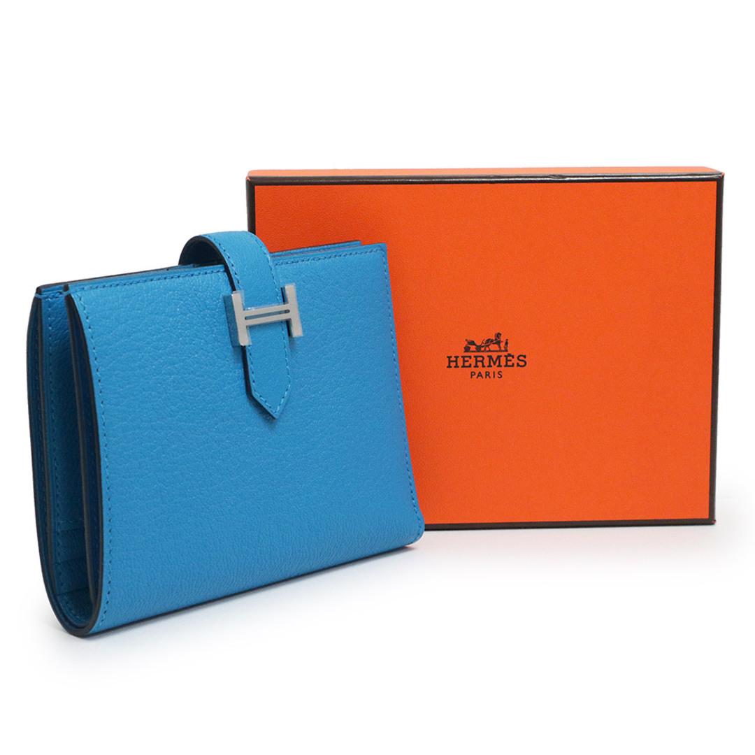 HERMES - エルメス ベアン コンパクト 二つ折り財布 シェブル HERMES - エルメス ベアン コンパクト 二つ折り財布 シェブル