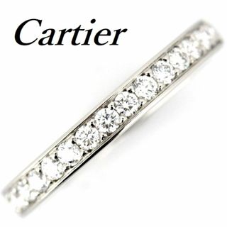 カルティエ(Cartier)のカルティエ ハーフエタニティー ダイヤモンド リング Pt950 ♯48 証明書(リング(指輪))