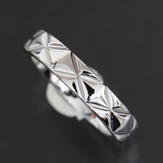 CHANEL - シャネル ロゴ リング 14.5号 シルバー925 【中古】の CHANEL - シャネル ロゴ リング 14.5号 シルバー925 【中古】の