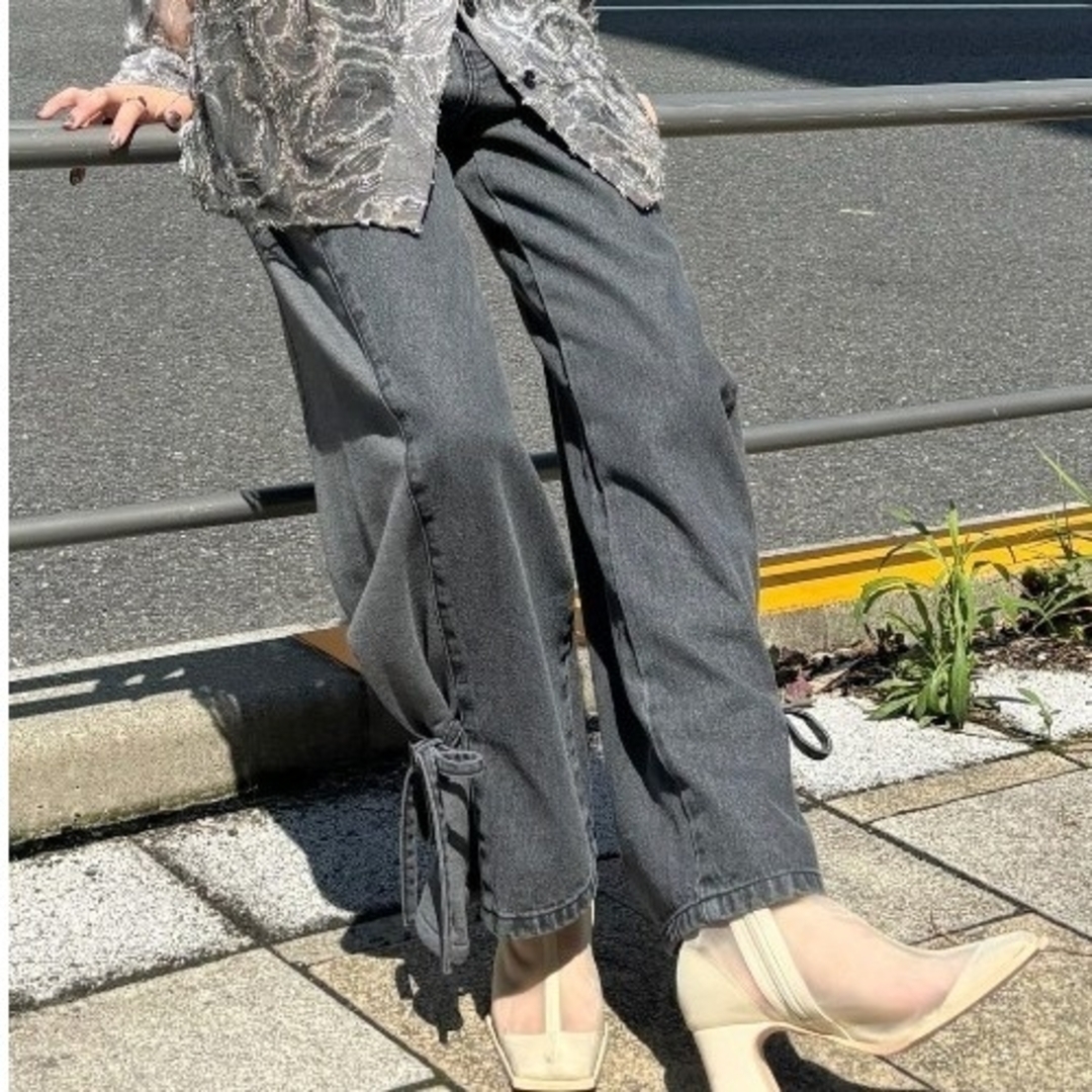 Ameri VINTAGE - Ameri❤️SIDE SWITCH 2WAY RIBBON DENIMパンツ Ameri VINTAGE - Ameri❤️SIDE SWITCH 2WAY RIBBON DENIMパンツ