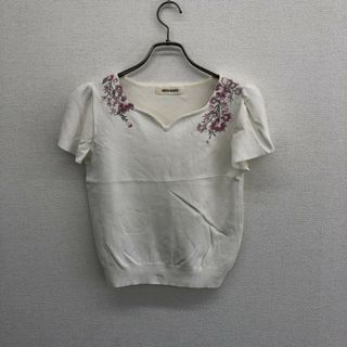 ミッシュマッシュ(MISCH MASCH)の【MISCHMASCH】　ミッシュマッシュ　レディース　白系　花柄　Ⅿサイズ　半袖(Tシャツ(半袖/袖なし))