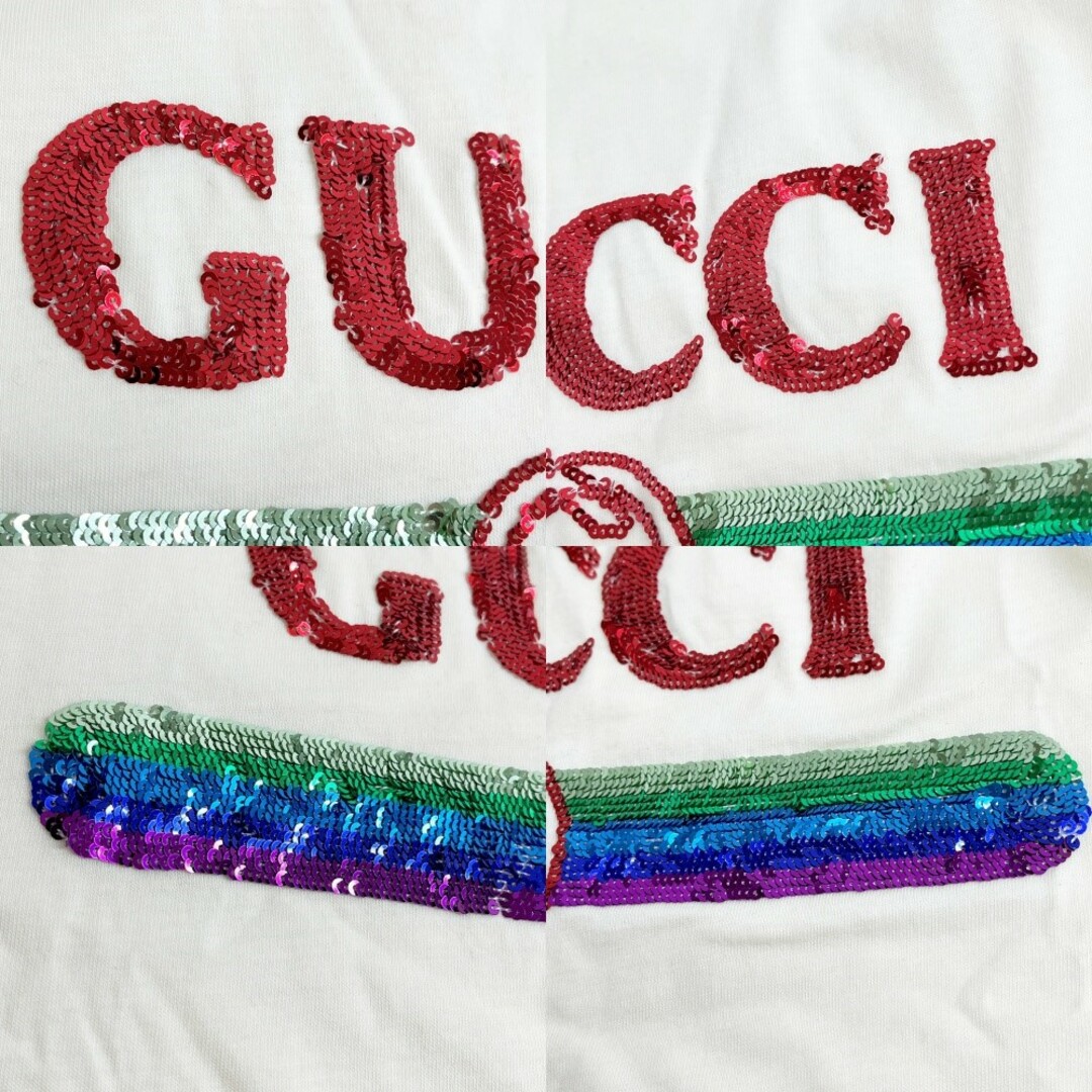 GUCCI - ◇◇GUCCI グッチ ロゴスパンコール Tシャツ 半袖 GUCCI - ◇◇GUCCI グッチ ロゴスパンコール Tシャツ 半袖