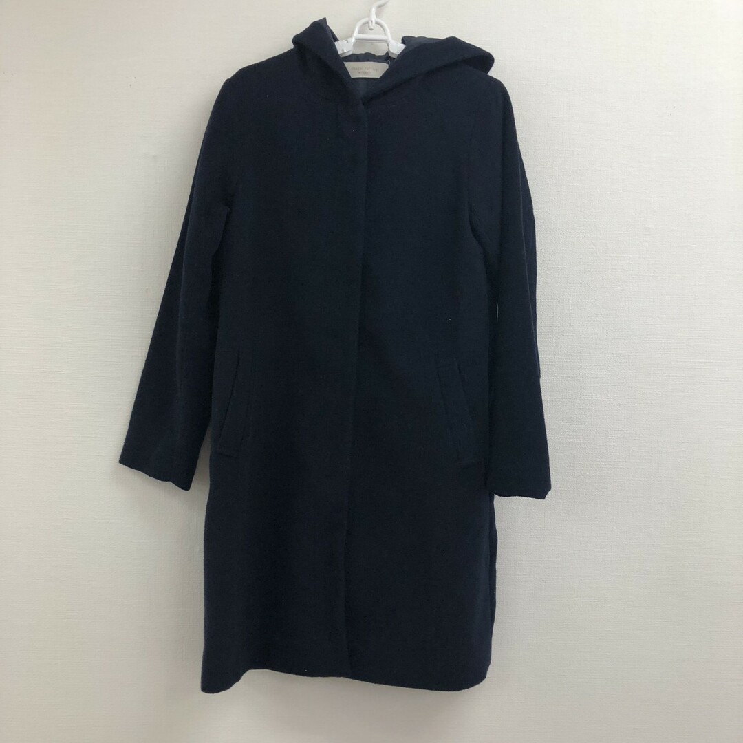 【chocol raffine robe】ショコラフィネ ローブ ノーカラーコート ロングコート コート F 紺系 ネイビー