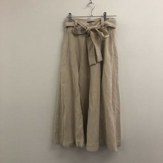 バナナリパブリック(Banana Republic)の【BANANA REPUBLIC】バナナ・リパブリック　スカート　ロング　ベージュ系　サイズ0　ウエストリボン(その他)