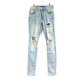 AMIRI - アミリ スターパッチ クラッシュ デニムパンツ 28の通販 AMIRI - アミリ スターパッチ クラッシュ デニムパンツ 28の通販