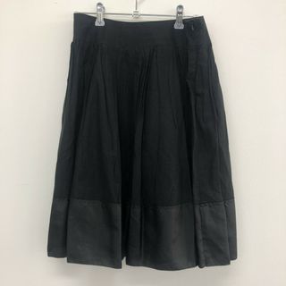 ナチュラルビューティー(NATURAL BEAUTY)の【NATURAL BEAUTY】ナチュラルビューティー　S　ブラック　黒　スカート　ひざ丈　コットン　レディース　フリル　(その他)