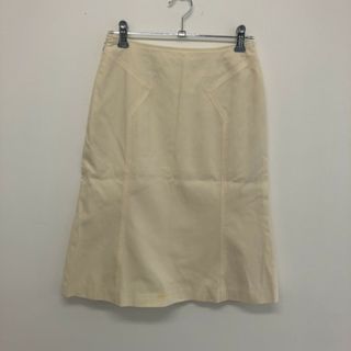 アンクライン(ANNE KLEIN)の【ANNEKLEIN】アンクライン　ホワイト　白　スカート　レディース　ひざ丈　オフィス　綿100％　タイトスカート(その他)