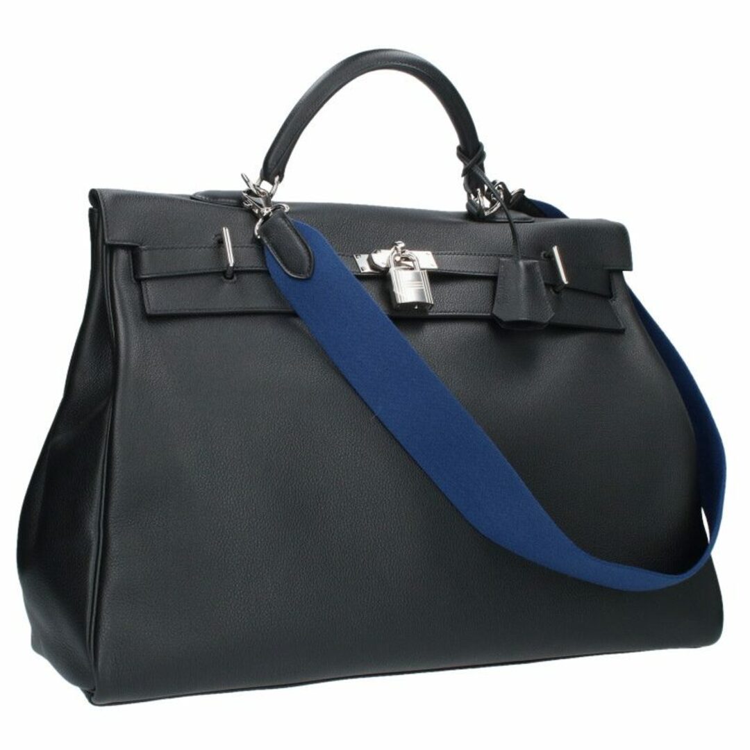 HERMES - エルメス ケリー50 Z刻印 SV金具ブラックトートバッグ HERMES - エルメス ケリー50 Z刻印 SV金具ブラックトートバッグ