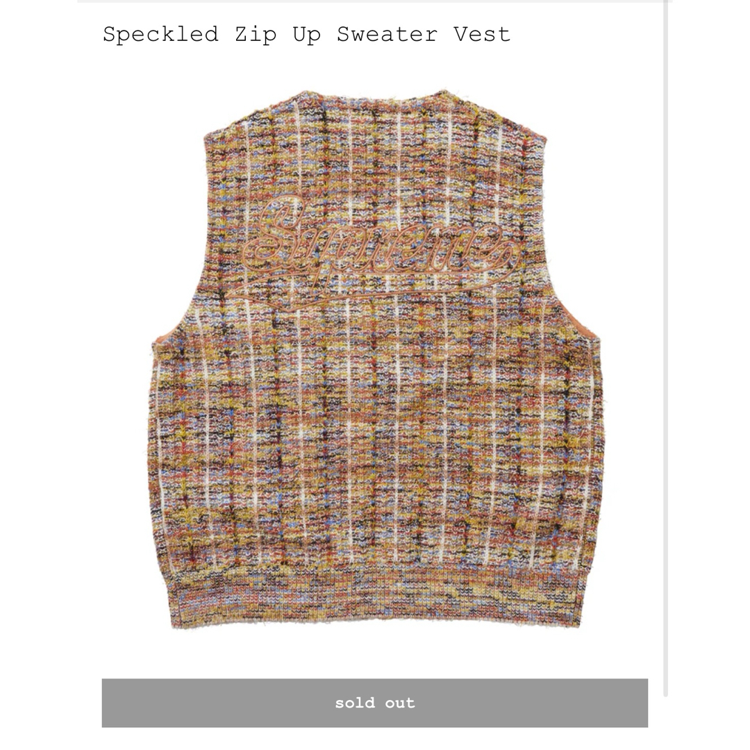 Supreme - Supreme Speckled Zip Up Sweater Vest の通販 by Supreme - Supreme Speckled Zip Up Sweater Vest の通販 by