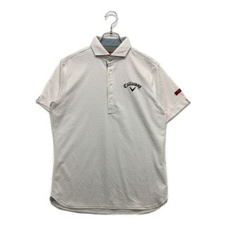 キャロウェイ(Callaway)のcoco 中古 キャロウェイ Callaway メンズ 半袖ポロシャツ L 白 ホワイト レオパード柄(ウエア)