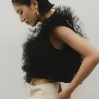 ステュディオス(STUDIOUS)のKnuth Marf docking tulle tops／black フラペ様(Tシャツ(半袖/袖なし))