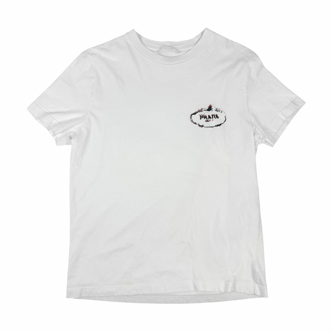 PRADA - プラダ PRADA 半袖Tシャツ コットン ホワイト PRADA - プラダ PRADA 半袖Tシャツ コットン ホワイト