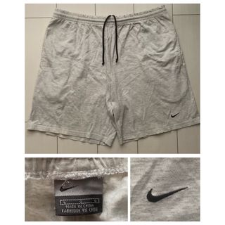 NIKE - 00s nike ナイキ 刺繍 ショート ハーフ パンツ XL グレー NIKE - 00s nike ナイキ 刺繍 ショート ハーフ パンツ XL グレー