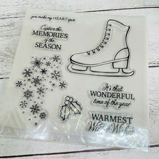 クリスマス90 【SALE】クリアスタンプ　コラージュ(印鑑/スタンプ/朱肉)