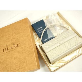 平和屋本店■PERSOGE ペルソージ ハンドバッグ 真珠 パール 真珠光沢 ショルダー紐・箱・保存袋・宝石鑑別書付き 逸品 未使用 DZAA10820kh5(ハンドバッグ)
