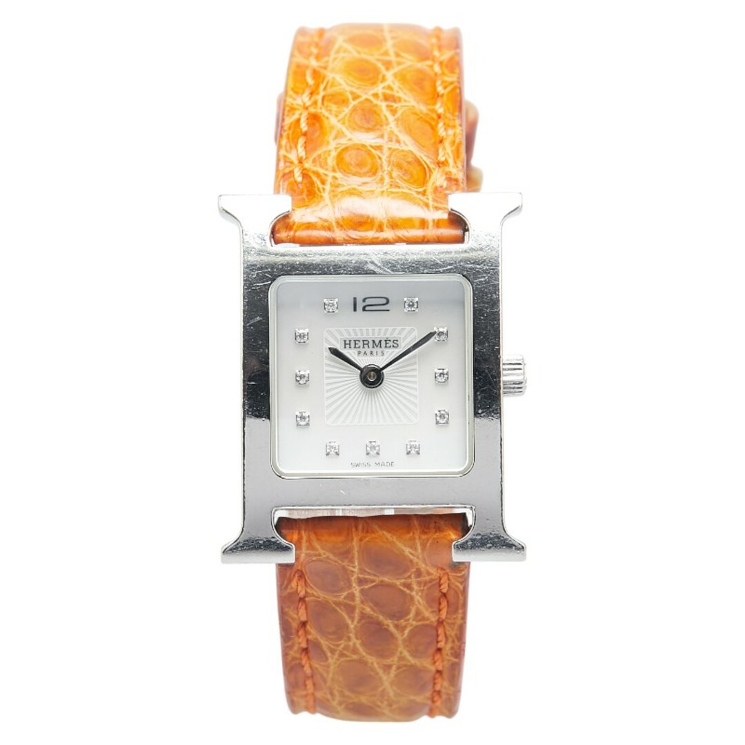 注目の HERMES - エルメス Hウォッチ 11Pダイヤ 腕時計 HH1.210 その他