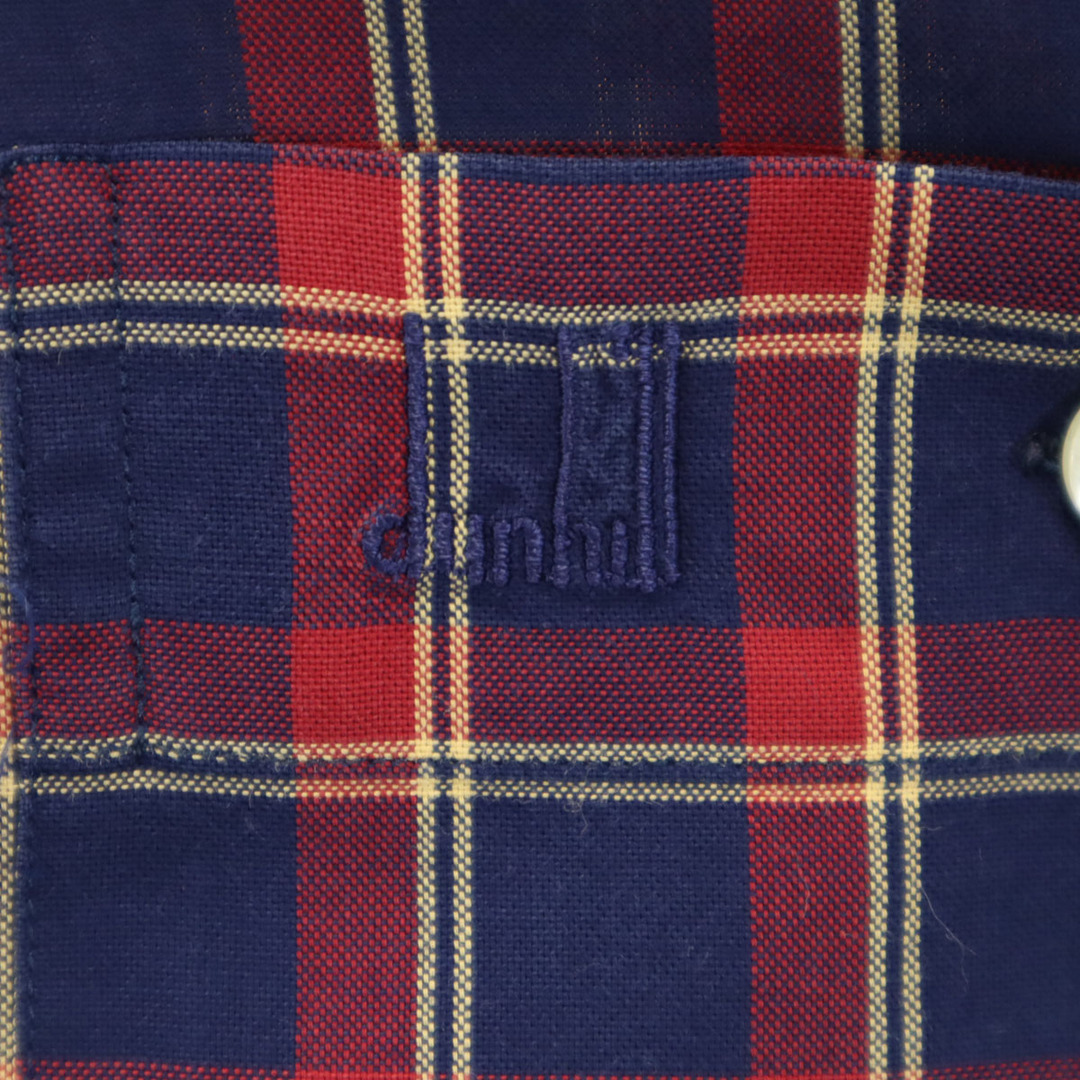 Dunhill - 古着 Dunhill ダンヒル イタリア製 チェック柄 長袖 Dunhill - 古着 Dunhill ダンヒル イタリア製 チェック柄 長袖