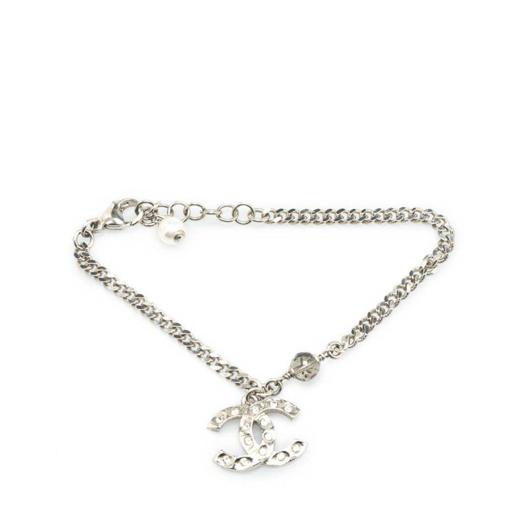 経典 CHANEL チェーン ラインストーン ココマーク シャネル 美品 - ブレスレット