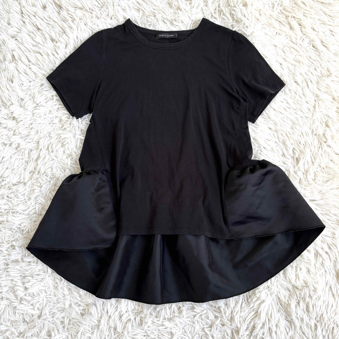 YOKO CHAN - YOKOCHAN サテンペプラムカットソー Tシャツ YOKO CHAN - YOKOCHAN サテンペプラムカットソー Tシャツ