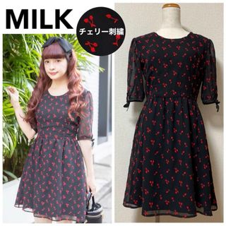 MILK(ひざ丈ワンピース ・ ブラック/黒色系)のフリマアイテム一覧 MILK(ひざ丈ワンピース ・ ブラック/黒色系)のフリマアイテム一覧