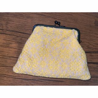 手編みのがま口財布 模様入り(財布)