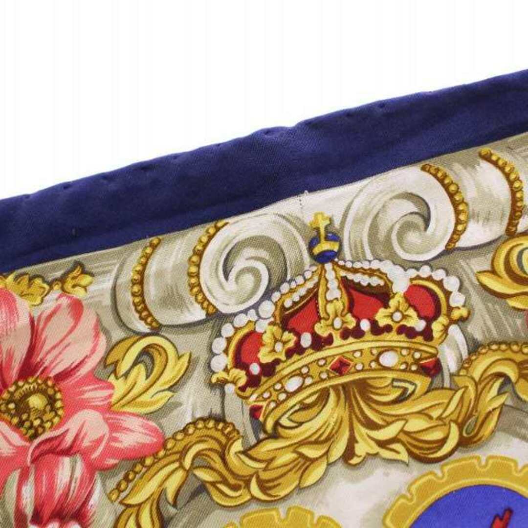 LOEWE - ロエベ LOEWE スカーフ シルク 総柄 花柄 紺 マルチ LOEWE - ロエベ LOEWE スカーフ シルク 総柄 花柄 紺 マルチ
