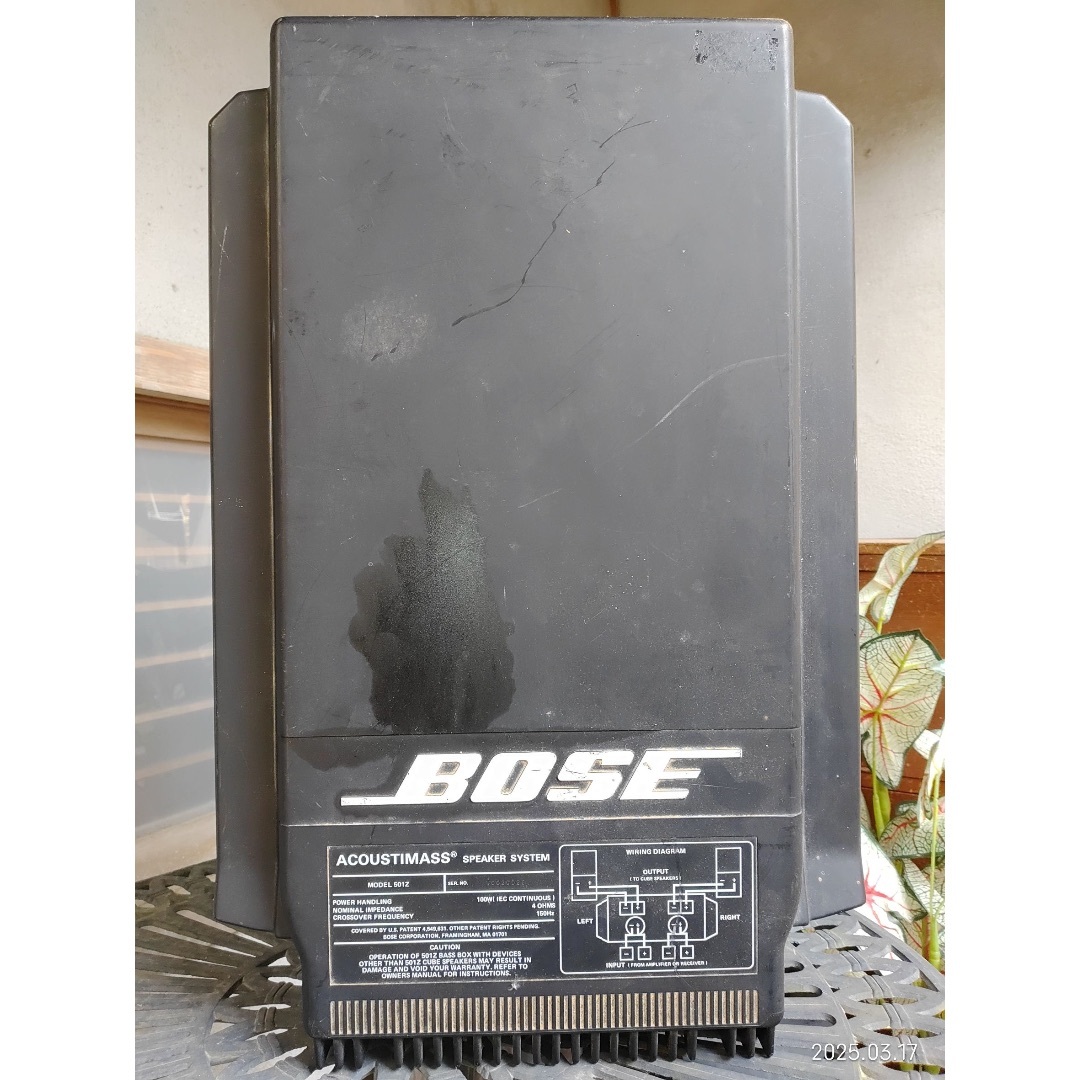 BOSE - BOSE ACOUSTIMASS スピーカーシステム ブラック　本体のみ