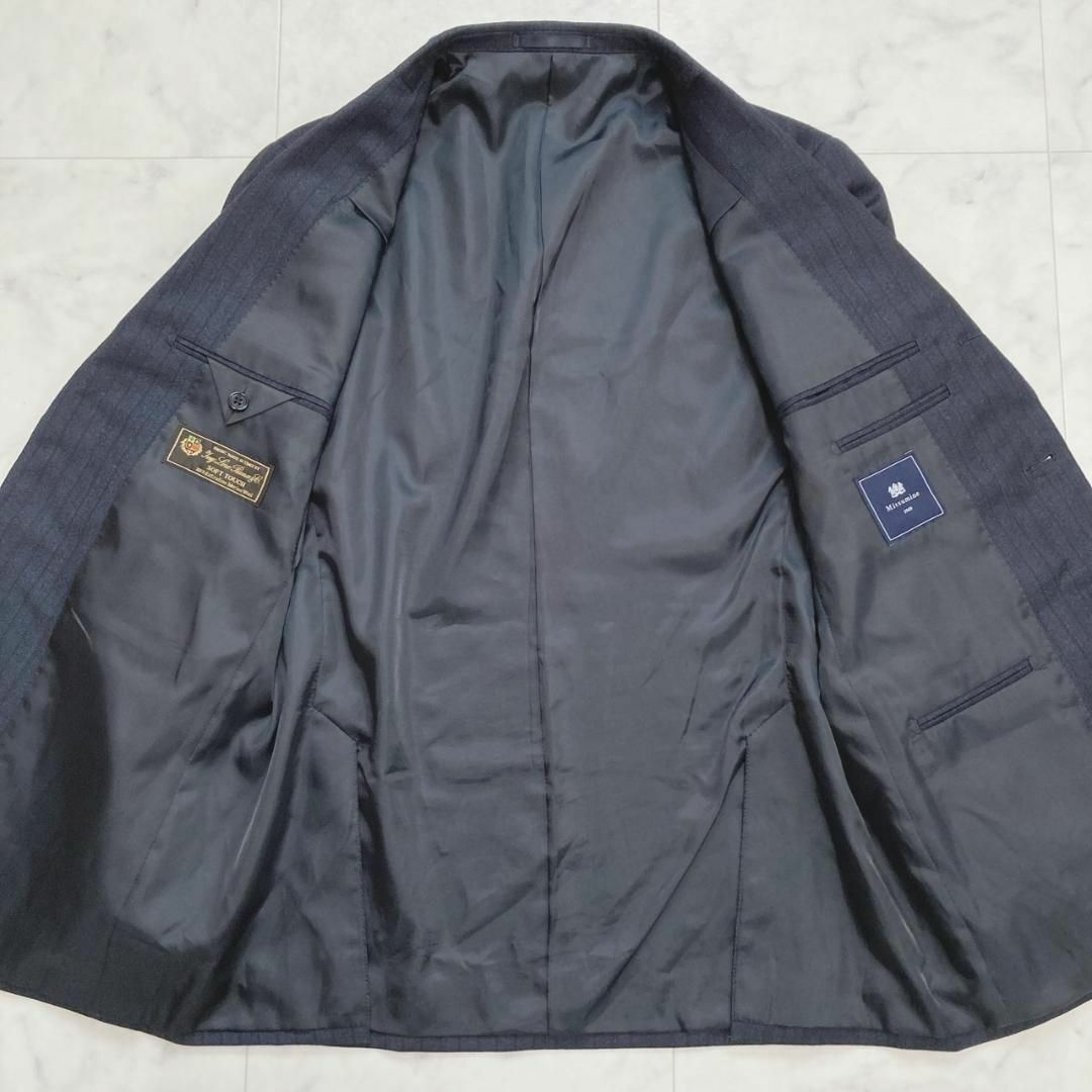 Loro Piana - MITSUMINE LORO PIANA 生地 ネイビー ストライプ Loro Piana - MITSUMINE LORO PIANA 生地 ネイビー ストライプ