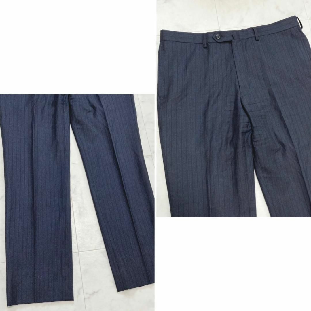Loro Piana - MITSUMINE LORO PIANA 生地 ネイビー ストライプ Loro Piana - MITSUMINE LORO PIANA 生地 ネイビー ストライプ