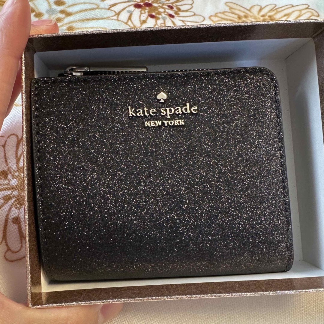 kate spade NEW YORK - kate spade グリッター2つ折り財布 kate spade NEW YORK - kate spade グリッター2つ折り財布
