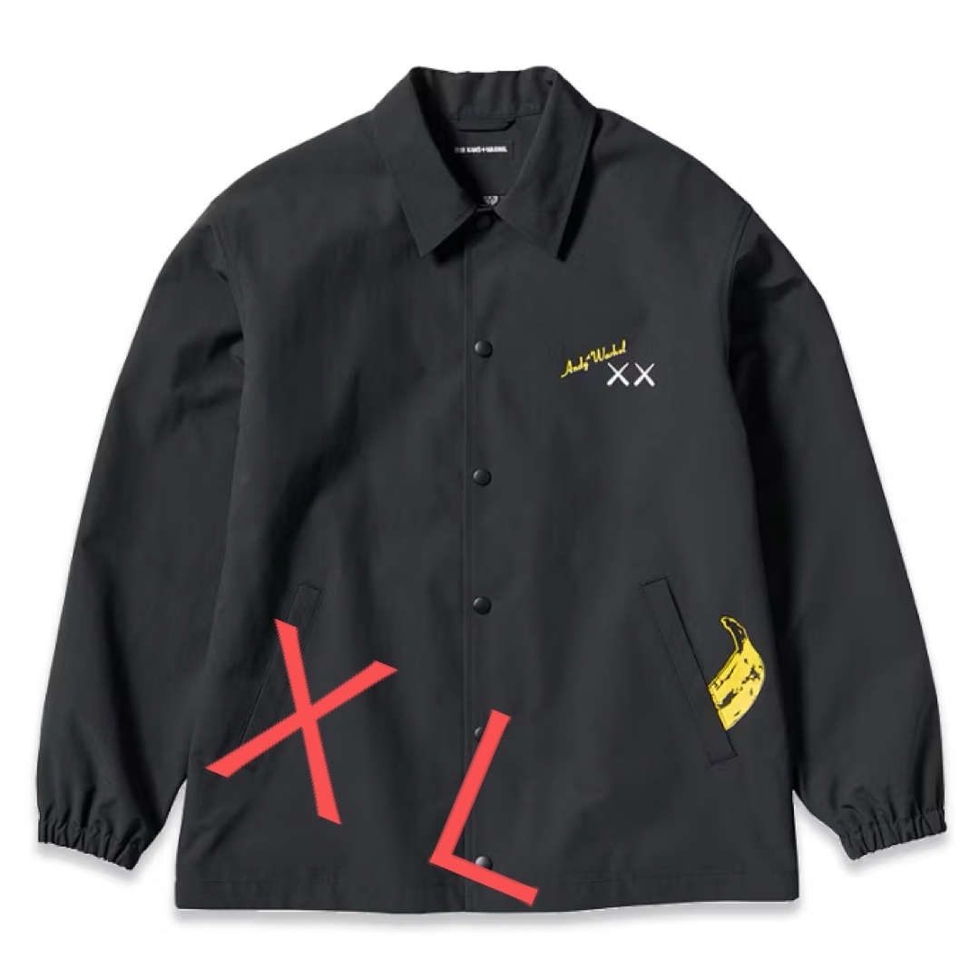 UNIQLO - 新品 カウズ コーチジャケット ユニクロ ブラックの UNIQLO - 新品 カウズ コーチジャケット ユニクロ ブラックの