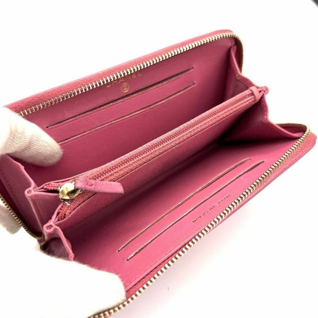 CHANEL - CHANEL シャネル マドモアゼル ラムスキン 財布 ミニ CHANEL - CHANEL シャネル マドモアゼル ラムスキン 財布 ミニ
