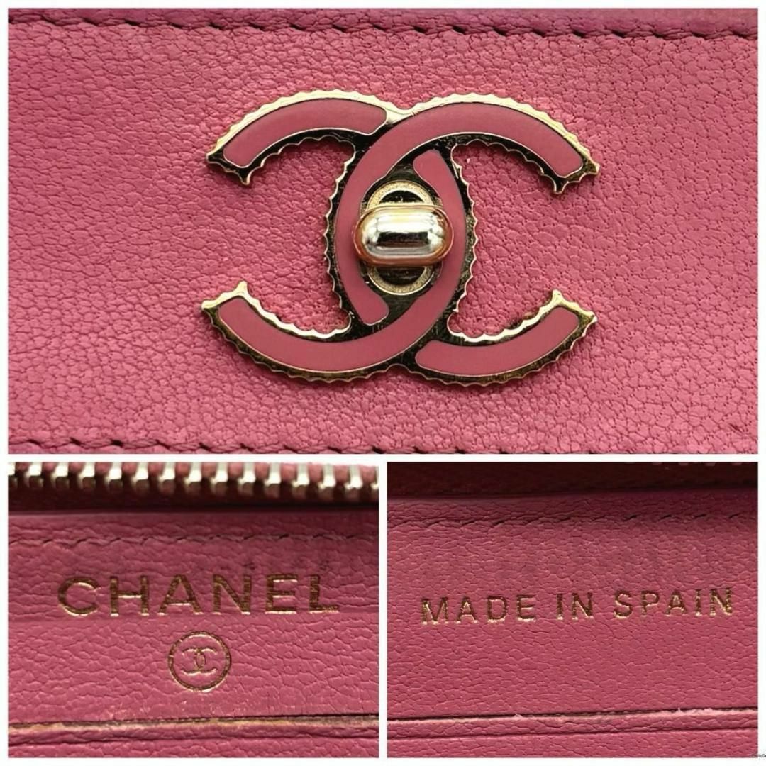 CHANEL - CHANEL シャネル マドモアゼル ラムスキン 財布 ミニ CHANEL - CHANEL シャネル マドモアゼル ラムスキン 財布 ミニ