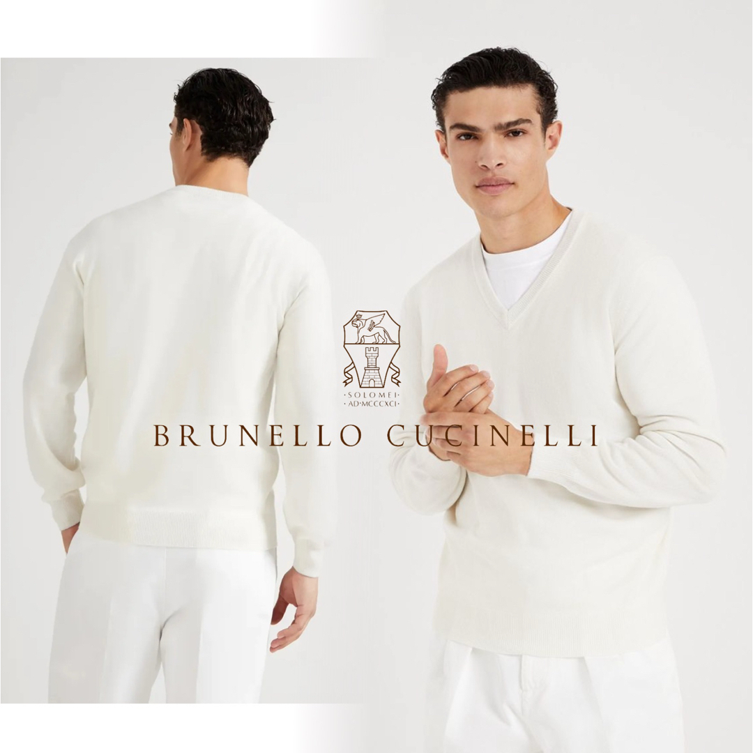 BRUNELLO CUCINELLI - P88☆極美品☆極上カシミヤ100% Vネック BRUNELLO CUCINELLI - P88☆極美品☆極上カシミヤ100% Vネック