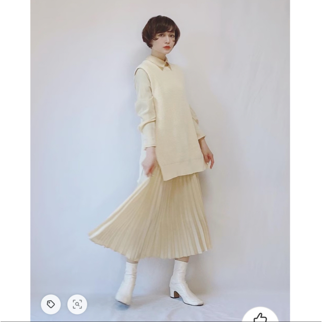 Ameri VINTAGE - Ameri 新品 ♡ VEST WITH PLEATS DRESS♡の通販 Ameri VINTAGE - Ameri 新品 ♡ VEST WITH PLEATS DRESS♡の通販