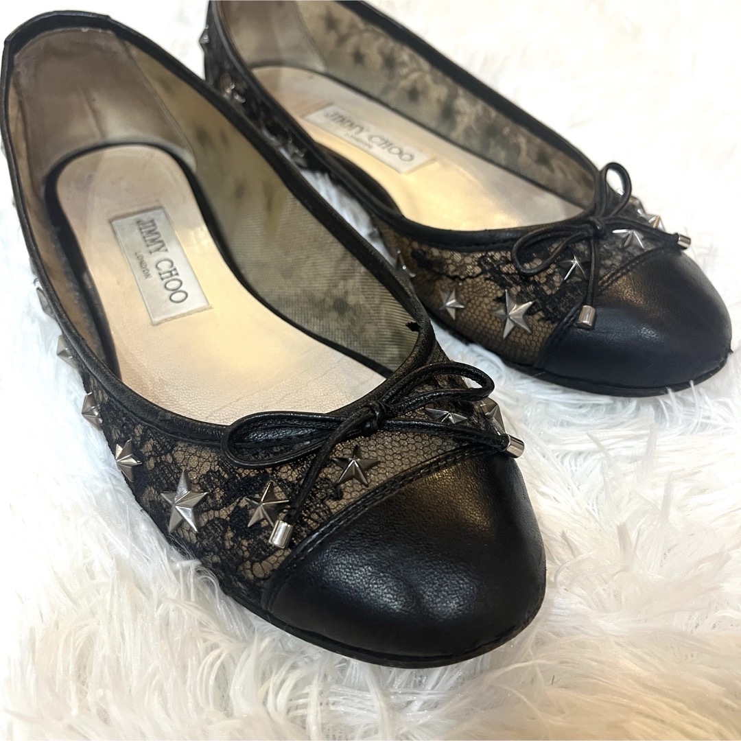 JIMMY CHOO - JIMMY CHOO ジミーチュウ スタッズフラット JIMMY CHOO - JIMMY CHOO ジミーチュウ スタッズフラット