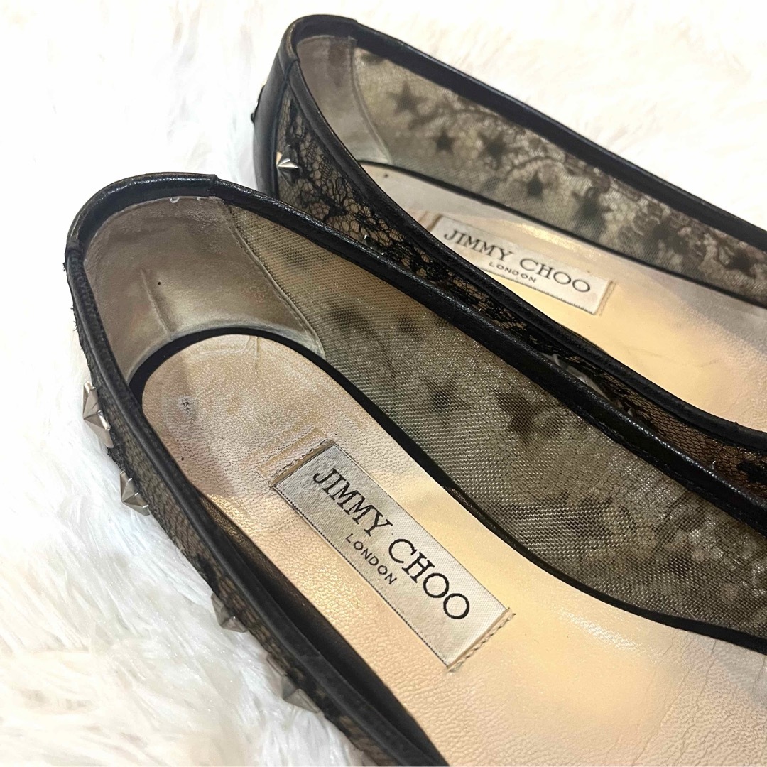 JIMMY CHOO - JIMMY CHOO ジミーチュウ スタッズフラット JIMMY CHOO - JIMMY CHOO ジミーチュウ スタッズフラット