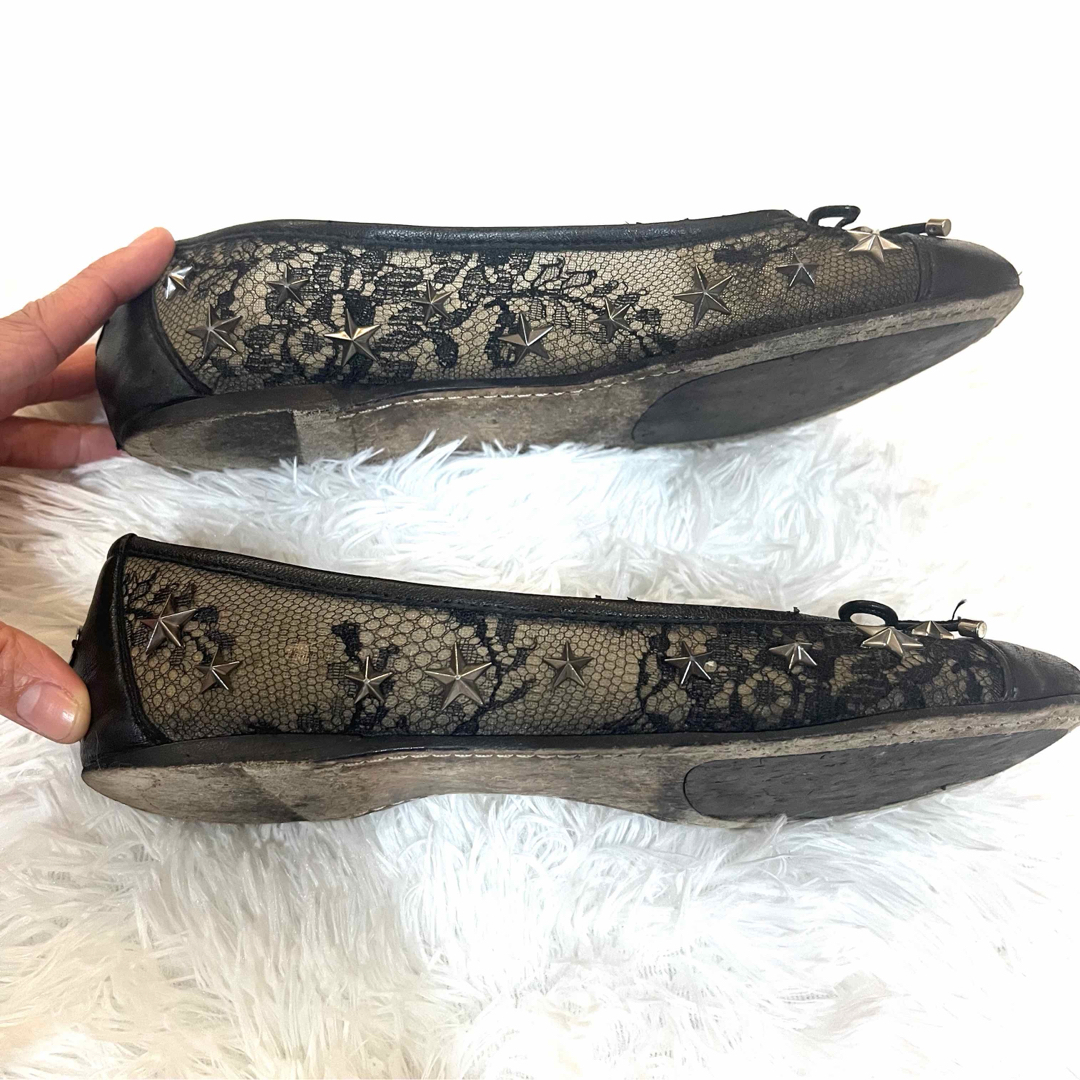 JIMMY CHOO - JIMMY CHOO ジミーチュウ スタッズフラット JIMMY CHOO - JIMMY CHOO ジミーチュウ スタッズフラット
