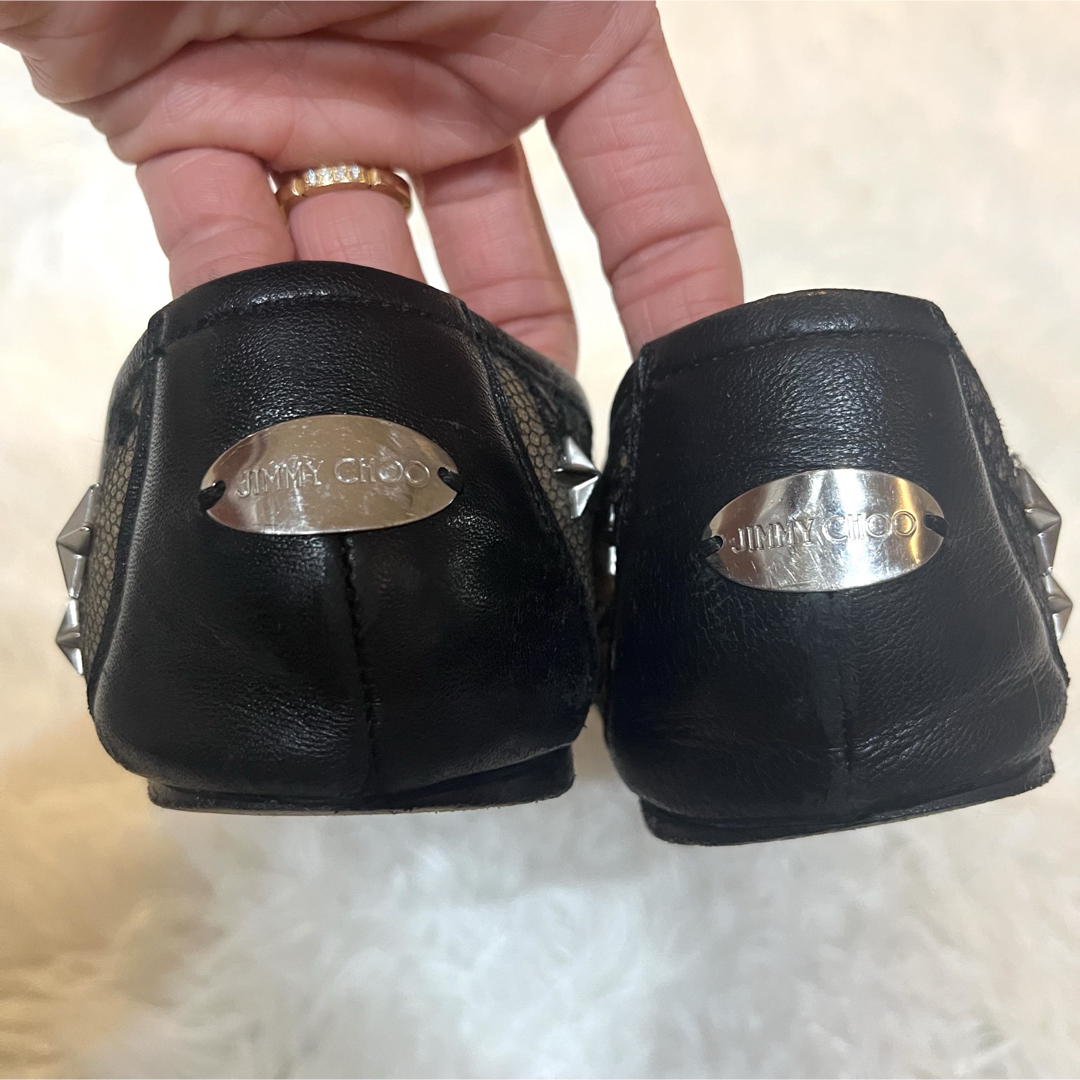 JIMMY CHOO - JIMMY CHOO ジミーチュウ スタッズフラット JIMMY CHOO - JIMMY CHOO ジミーチュウ スタッズフラット