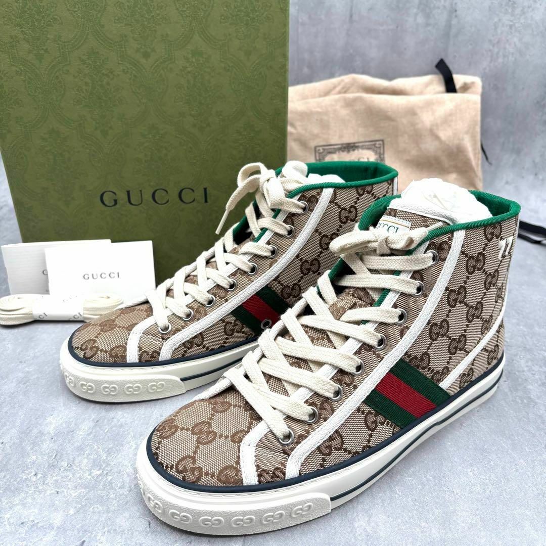 GUCCI - 【新品同様】グッチ スニーカー 37 テニス 1977 GG柄 GUCCI - 【新品同様】グッチ スニーカー 37 テニス 1977 GG柄