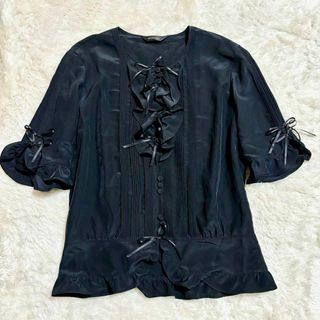 INGEBORG - インゲボルグ INGEBORG カジュアルシャツ 五分袖 花 INGEBORG - インゲボルグ INGEBORG カジュアルシャツ 五分袖 花