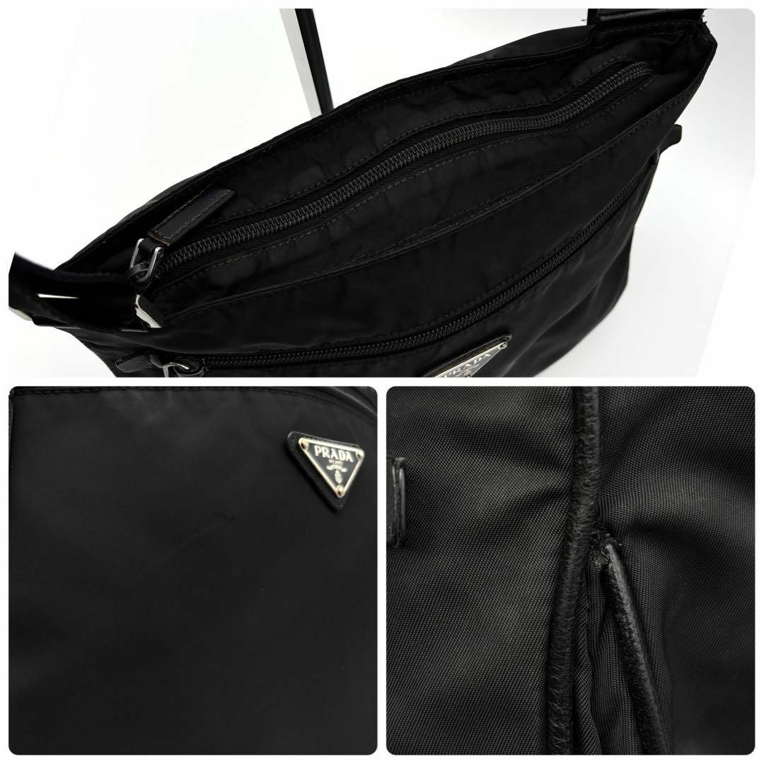 PRADA - プラダ ショルダーバッグ サコッシュ マチあり 三角ロゴ PRADA - プラダ ショルダーバッグ サコッシュ マチあり 三角ロゴ