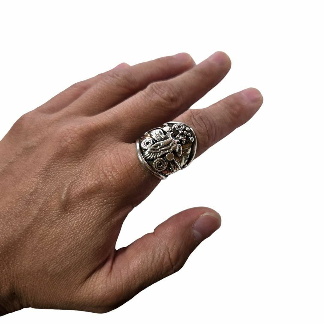 NAVAJO シルバー×ブロンズコンビリング 指輪 ナバホ族 Silverの NAVAJO シルバー×ブロンズコンビリング 指輪 ナバホ族 Silverの