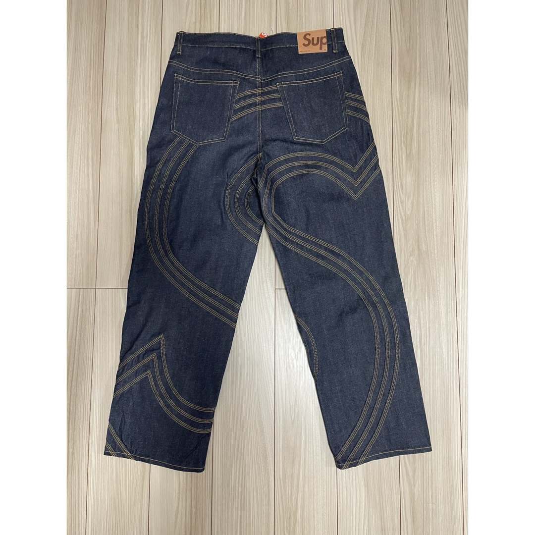 Supreme - supreme s logo rigid baggy jeanの通販 by りょう's Supreme - supreme s logo rigid baggy jeanの通販 by りょう's