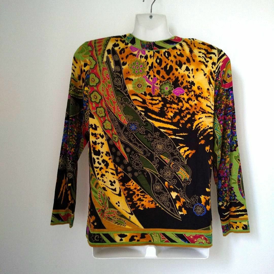LEONARD - ky68 【美品】LEONARDFASHION ウール&シルク混長袖 LEONARD - ky68 【美品】LEONARDFASHION ウール&シルク混長袖