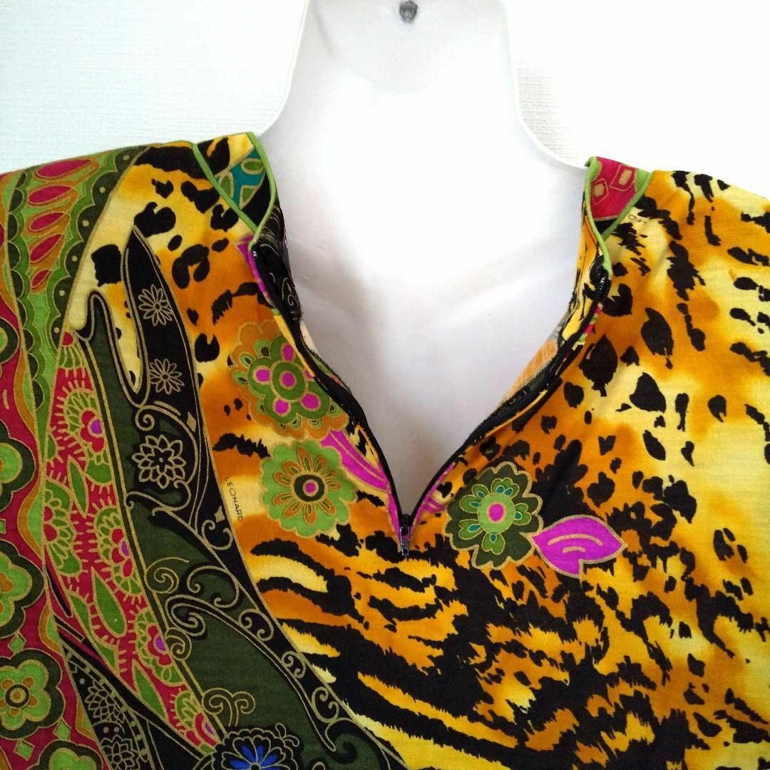 LEONARD - ky68 【美品】LEONARDFASHION ウール&シルク混長袖 LEONARD - ky68 【美品】LEONARDFASHION ウール&シルク混長袖